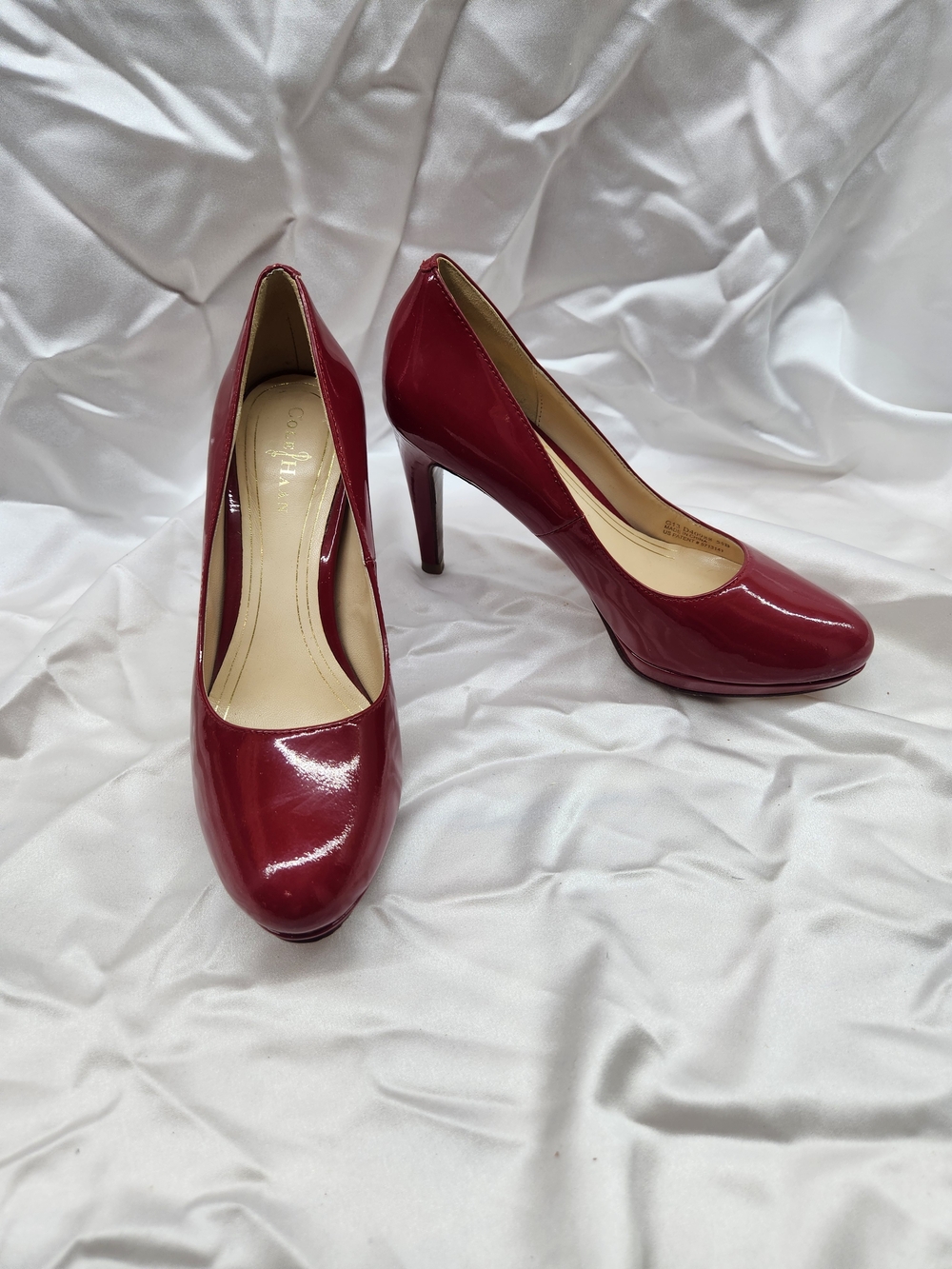 Cole Haan Red Patent Leather High Heel Pumps - Picture 3 of 8